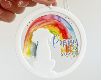 Regalo commemorativo del ponte arcobaleno per cani, regalo di condoglianze per animali domestici, regalo per la perdita di un animale domestico, regalo commemorativo per la perdita di un cane, regalo per gli amanti dei cani, regalo commemorativo per cani da esterno