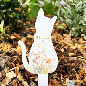 Cat memorial stake, cat grave marker, cat sympathy gift, cat loss, pet memorial gift, cat lover gift, outdoor cat memorial, cat keepsake