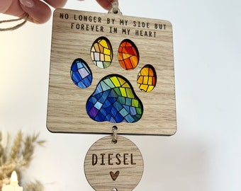 Rainbow bridge dog loss memorial gift, sun catcher, pet sympathy gift, pet loss gift, dog loss memorial gift, dog lover gift, dog sympathy