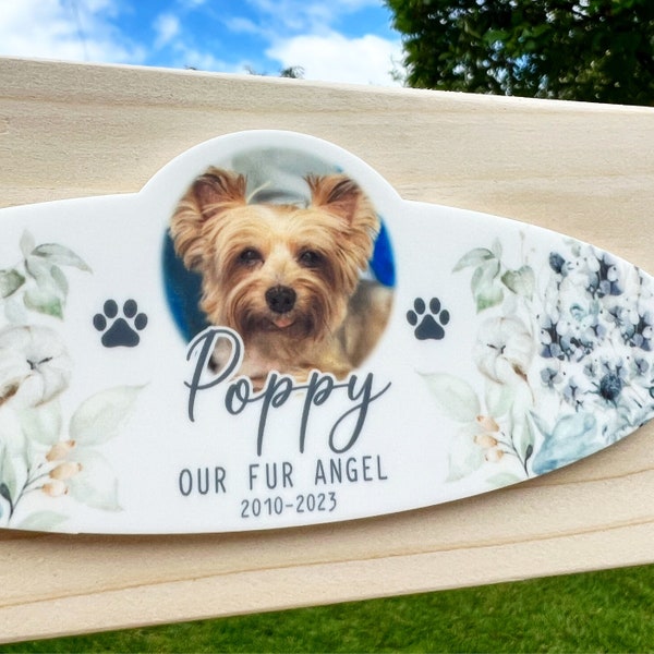 Photo pet plaque memorial bench plaque for pet, pet urn plaque pet grave marker