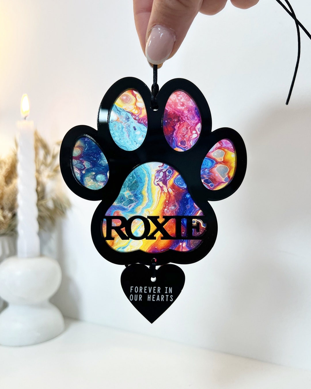 Rainbow Bridge Dog Loss Memorial Gift, Sun Catcher, Pet Sympathy Gift ...