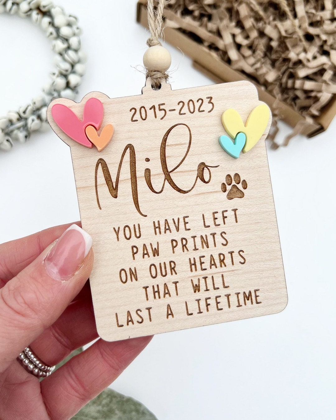 Personalised Pet Memorial Gift, Pet Sympathy Gift, You Have Left Paw ...
