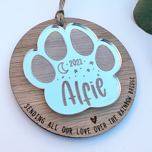Dog loss memorial gift, gift for the loss of a dog, dog keepsake gift, dog sympathy gift, rainbow bridge dog memorial, pet loss gift