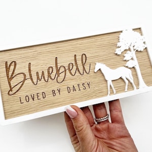 Personalised horse stable door sign, Pony stable name plaque, Horse name plaque, Pony stable name plate, Horse name sign, Pony name sign