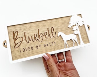 Personalised horse stable door sign, Pony stable name plaque, Horse name plaque, Pony stable name plate, Horse name sign, Pony name sign