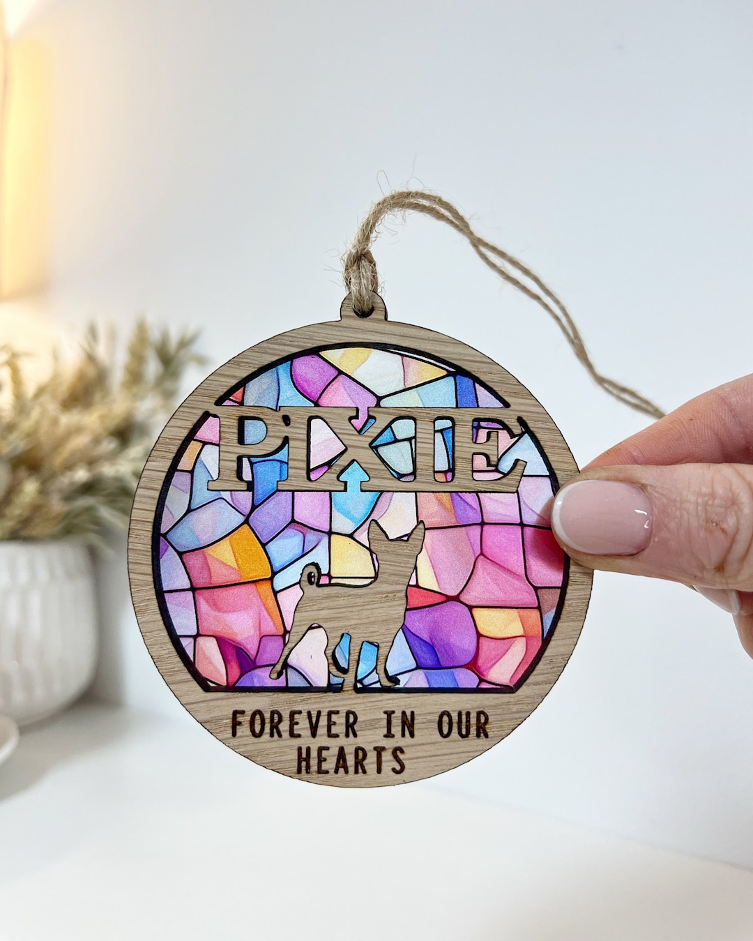 Rainbow Bridge Dog Loss Memorial Gift, Sun Catcher, Pet Sympathy Gift ...