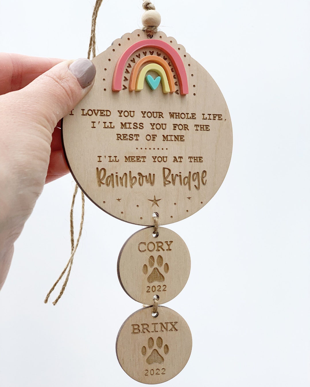 Pet Rainbow Bridge Gift, Dog Memorial Gift, Cat Memorial, Pet Memorial ...