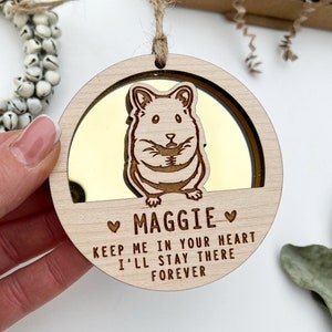 Regalo conmemorativo de hámster, regalo de simpatía por hámster, regalo de hámster, guárdame en tu corazón, me quedaré allí para siempre, regalo por la pérdida de un hámster, hámster