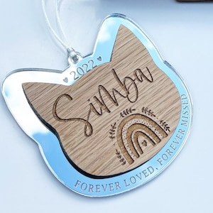 Personalised Cat Sympathy Gift, Cat Memorial Gift, Pet Sympathy Gift, Pet Loss Gift, Pet Memorial Gift, Cat Lover Gift, Cat Ornament,