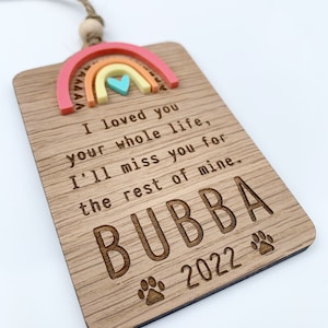 Regalo conmemorativo personalizado con forma de puente de arcoíris para mascotas, recuerdo conmemorativo para mascotas, pérdida de mascotas, regalo conmemorativo personalizado para mascotas, pensando en ti