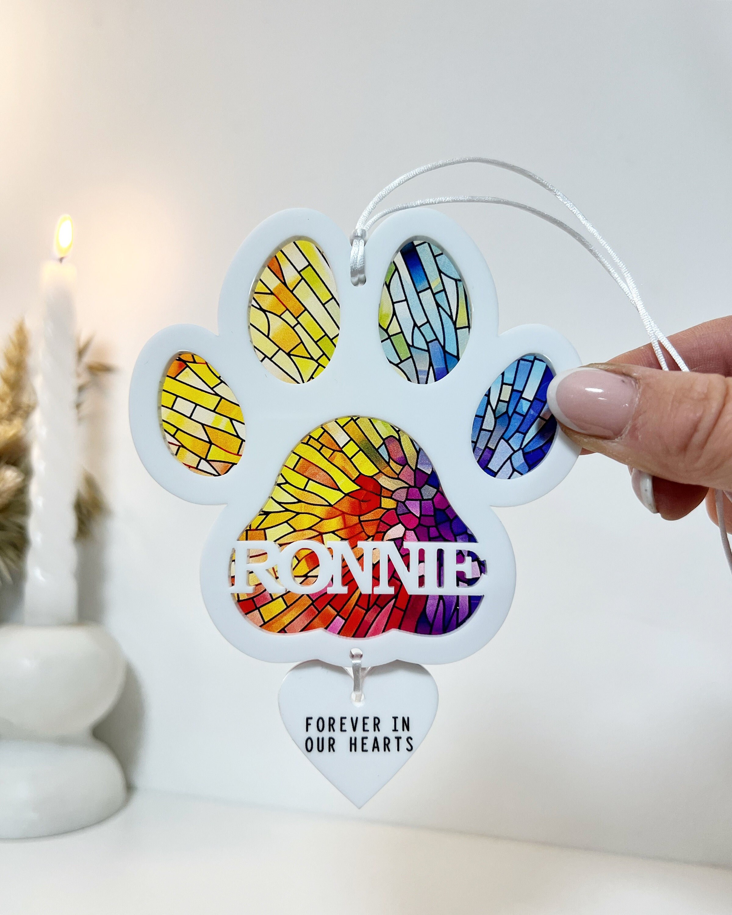 Rainbow Bridge Dog Loss Memorial Gift, Sun Catcher, Pet Sympathy, Pet ...
