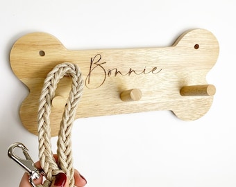 Personalised dog lead holder, Dog lead storage, Paw dog lead hook, Wooden dog lead hook sign, Dog lover gift, Dog lead peg, Dog leash hook