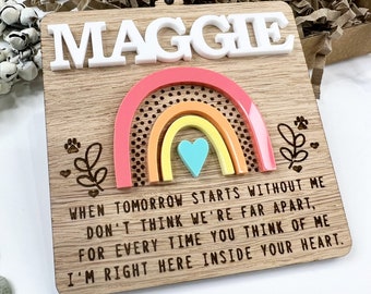 Rainbow bridge pet sympathy gift, Personalised pet memorial, Pet keepsake gift, Pet loss gift, When tomorrow starts without me, Memorial