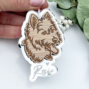 Westie personalisierte Ornament, West Highland White Terrier Gedenkgeschenk Dekoration, Westie Andenken Geschenk, Custom Westie Hundegeschenk, Westie
