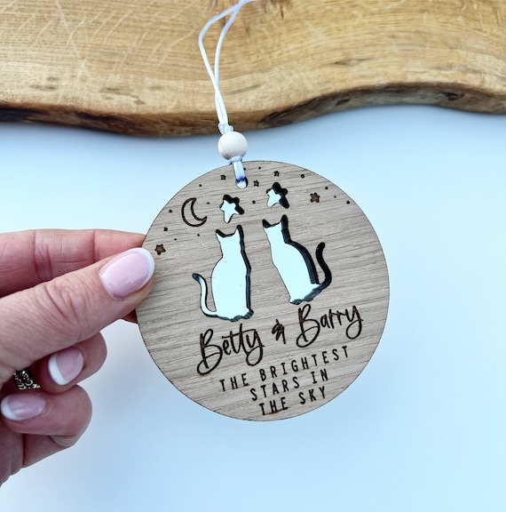 Cat memorial gift, Personalised cat sympathy gift, Cat ornament, Brightest stars in the sky cat loss bereavement gift, Cat loss, Pet loss