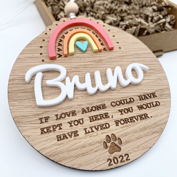 Oak Rainbow Bridge Pet Sympathy | Pet Memorial Gift Keepsake | Memorial Gift | Cat Loss Gift | Memorial Pet | Pet Loss Gift | Dog Loss Gift