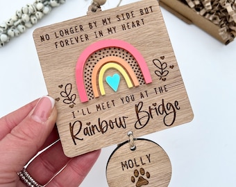 Rainbow bridge pet memorial, cat memorial, dog remembrance gift, dog loss, pet loss gift, dog lover gift, dog memorial gift, memorial gift