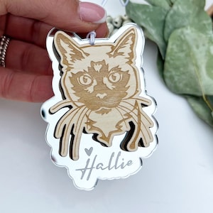 Siamese cat Christmas ornament, Siamese cat Christmas decoration, Personalised Siamese cat Christmas bauble, Gift for cat lover