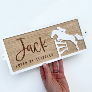 Personalisiertes Türschild für Pferdestall, Namensschild für Pferdestall, Namensschild für Pferde, Namensschild für Ponystall, Namensschild für Pferde, Namensschild für Pferde