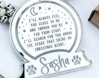 Christmas dog memorial ornament, Christmas snow globe dog memorial decoration, Pet memorial decoration, Pet memorial for all animals