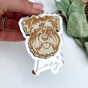 Dwergschnauzerornament, Dwergschnauzer-kerstboomdecoratie, Dwergschnauzer-kerstbal, Dwergschnauzer-decor