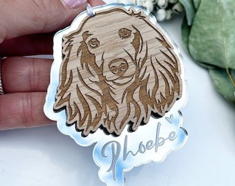 Dachshund Longhaired ornament, Dachshund memorial decoration, Dachshund lover gift, Sausage dog gift, Dachshund mum gift, Pet loss gift