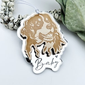 Decorazione natalizia con cane da montagna bernese, ornamento natalizio con cane bernese, regalo di Natale per cani, ornamento personalizzato con cane bernese, tema cane