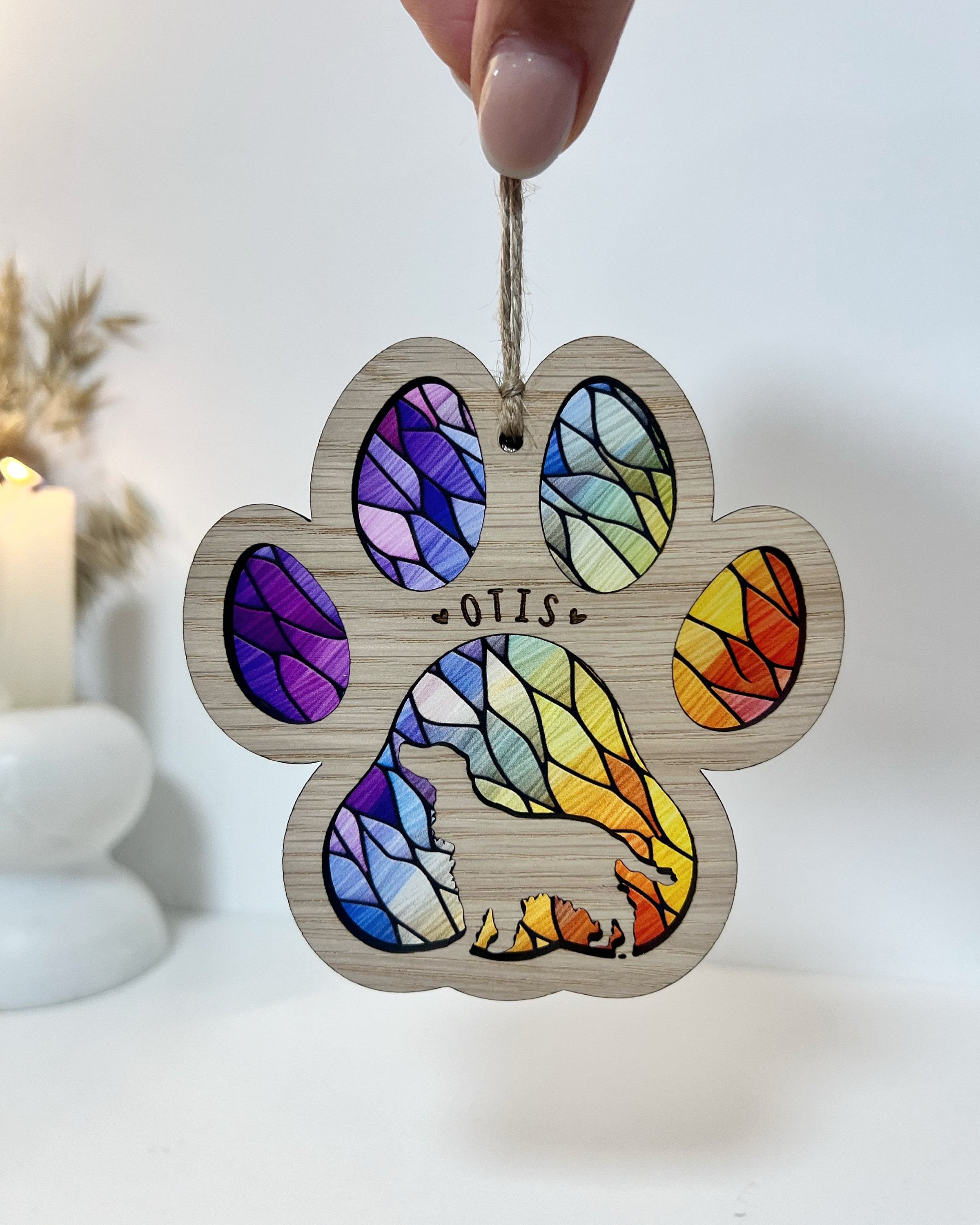 Rainbow Bridge Dog Loss Memorial Gift, Sun Catcher, Pet Sympathy Gift ...