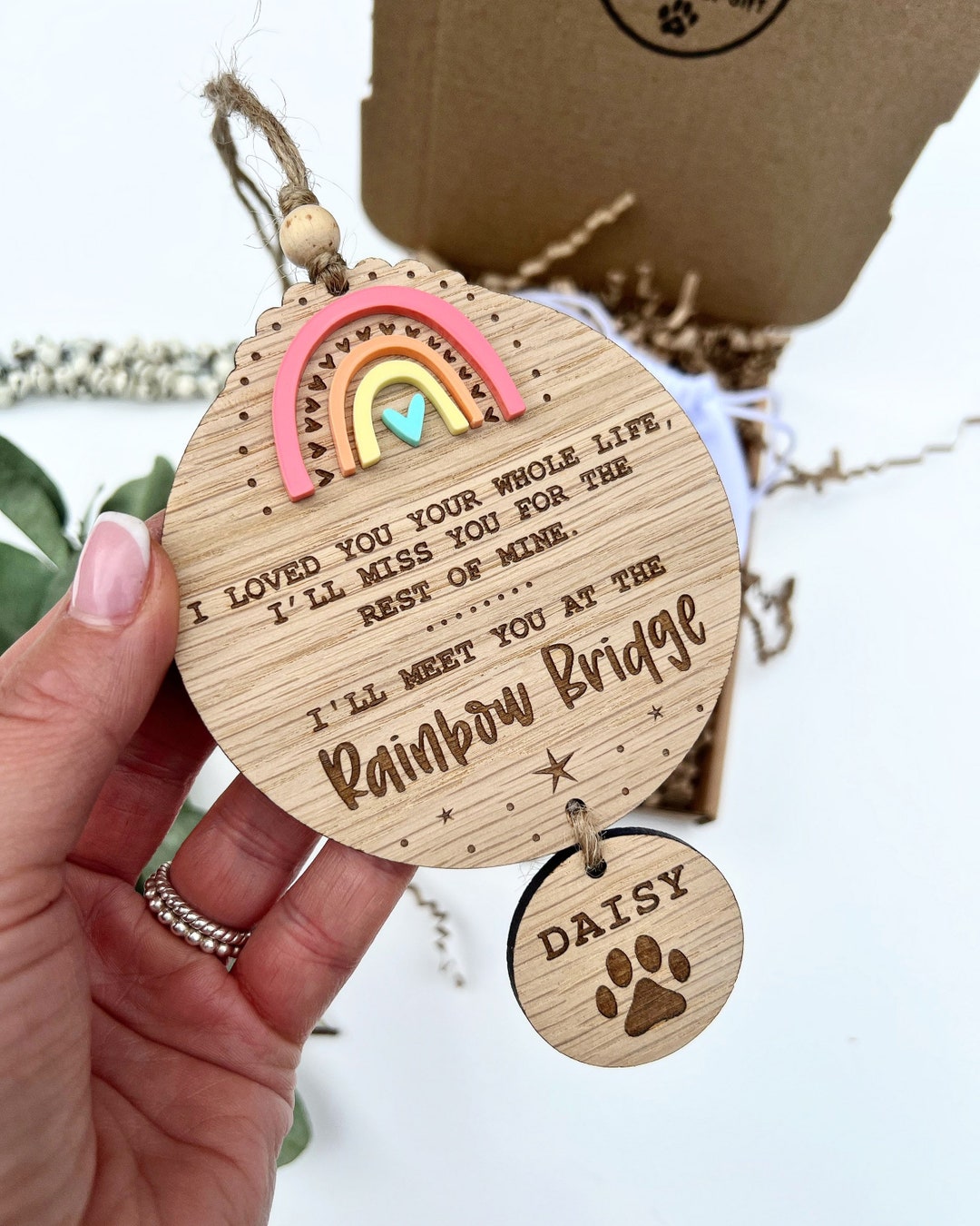 Rainbow Bridge Oak, Cat Memorial, Pet Memorial Gift, Dog Remembrance ...