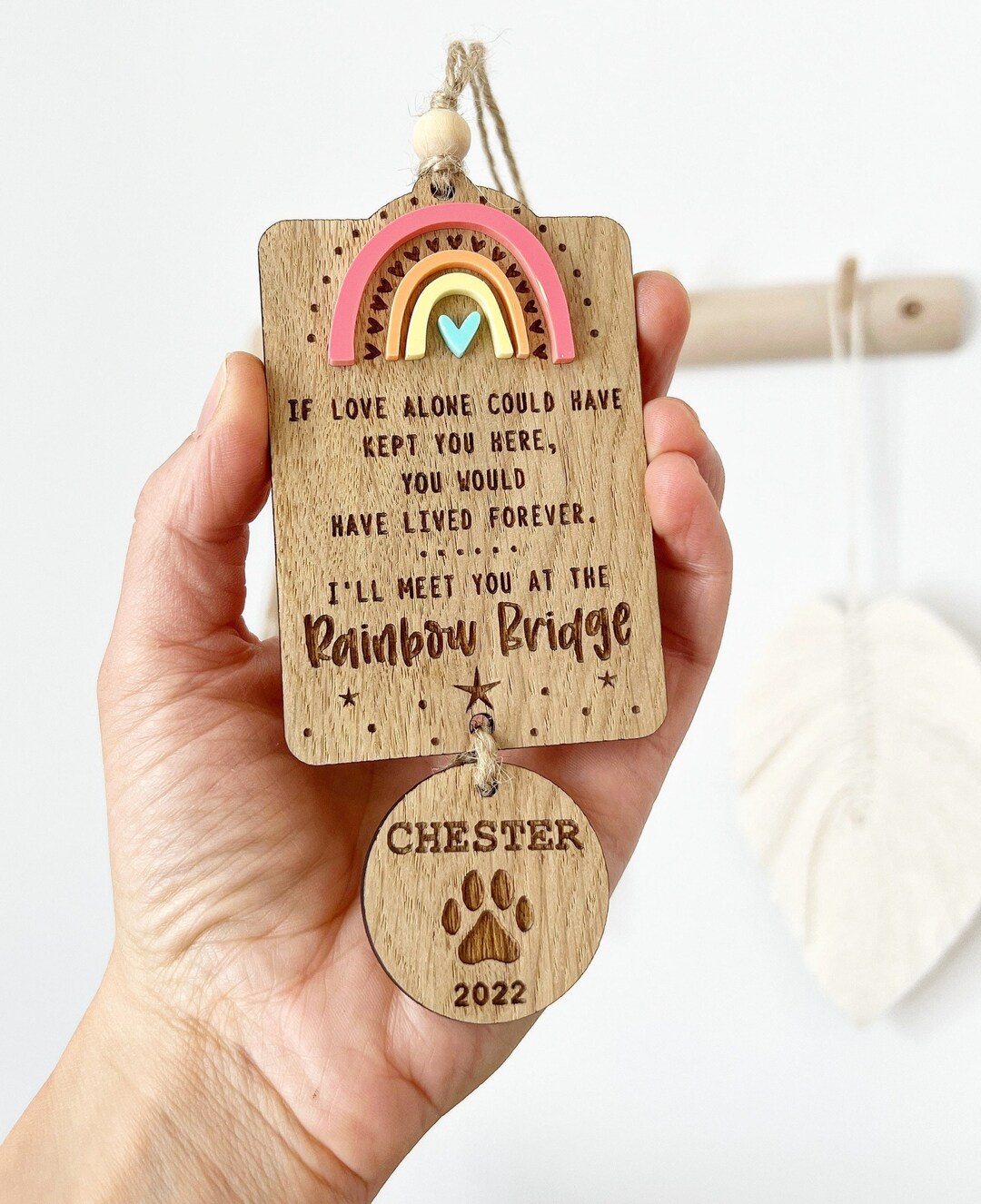 Rainbow Bridge Pet Sympathy | Pet Memorial Keepsake | Memorial Gift ...
