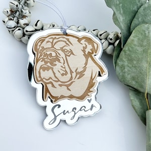 Personalised english bulldog Christmas ornament, English bulldog Christmas ornament, English bulldog gifts, Bulldog decoration, Bulldog xmas