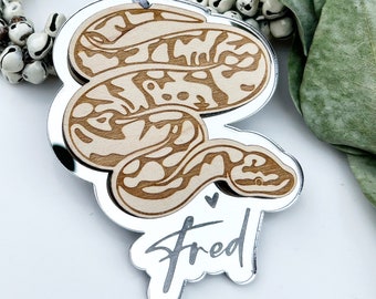 Personalisierte Schlange, Schlangen-Gedenkgeschenk, Python-Schlangeverzierung, Schlangenbehälterdekoration, kundenspezifische Pythonschlangenverzierung Bester Schlangenbesitzer