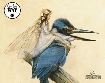 Fine Art Print - The Fairy on the KINGFISHER