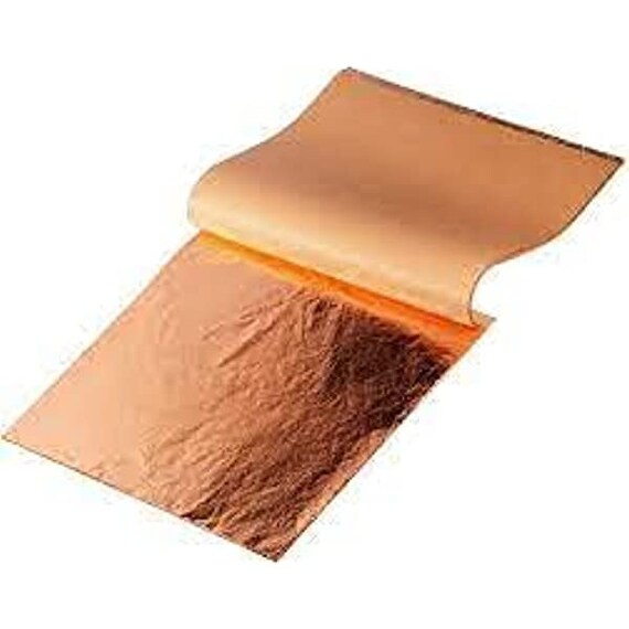 Composition Copper Leaf Sheets 25 Leaves 14 X 14 Cm Etsy