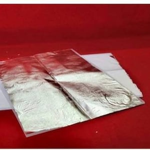 Pure Silver 999 Leaf Sheets, 25 Leaves - 14 x 9 cm - 5.5" x 3.5" Gilding, Art Work, Edible, Food Decorating