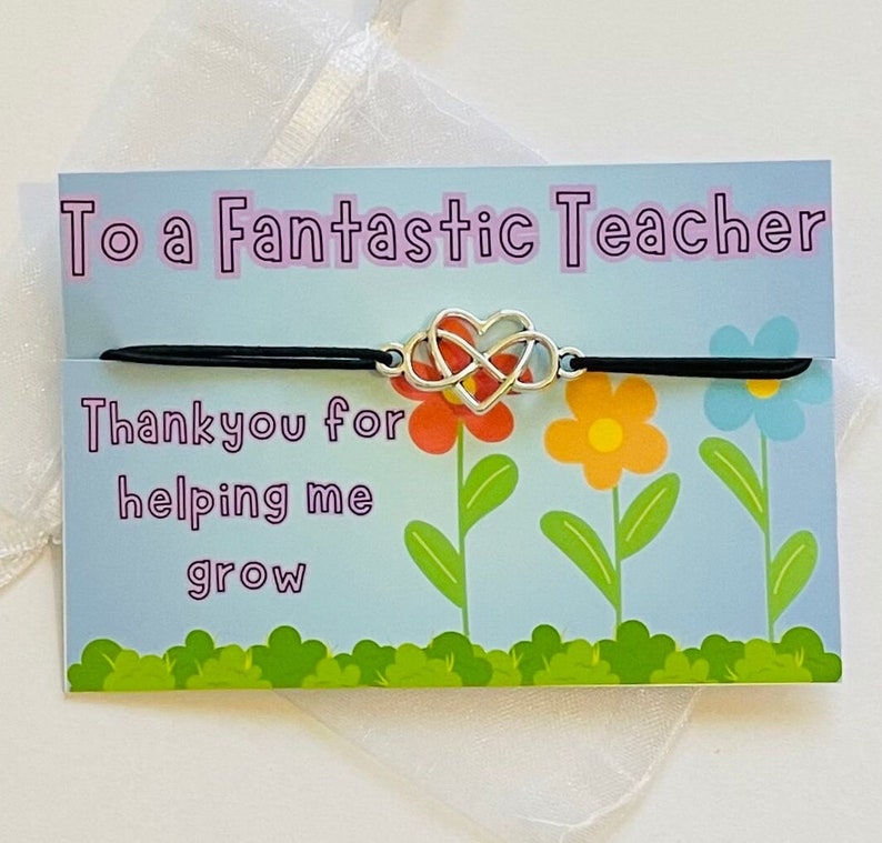 Best teacher gift, teaching assistant gift, end of year gift for teacher, teacher appreciation gift, best teacher ever, teacher bracelet image 5