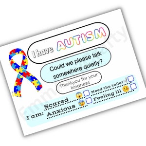Autismekaart, autisme-helpkaarten, non-verbale hulpmiddelen, autistisch cadeau, angstcadeau, communicatiekaarten, ADHD-helpkaart, zorgworm, afdrukbaar
