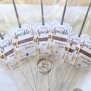 Wedding sparkler, it started with a sparkle, let love sparkle, married, custom, fast turnover, striker, sparkler, match, wedding favours