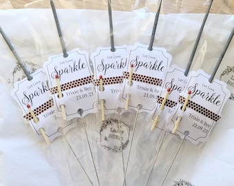 Cierge magique de mariage, tout a commencé avec une étincelle, que l'amour scintille, marié, personnalisé, chiffre d'affaires rapide, attaquant, cierge magique, allumette, cadeaux de mariage