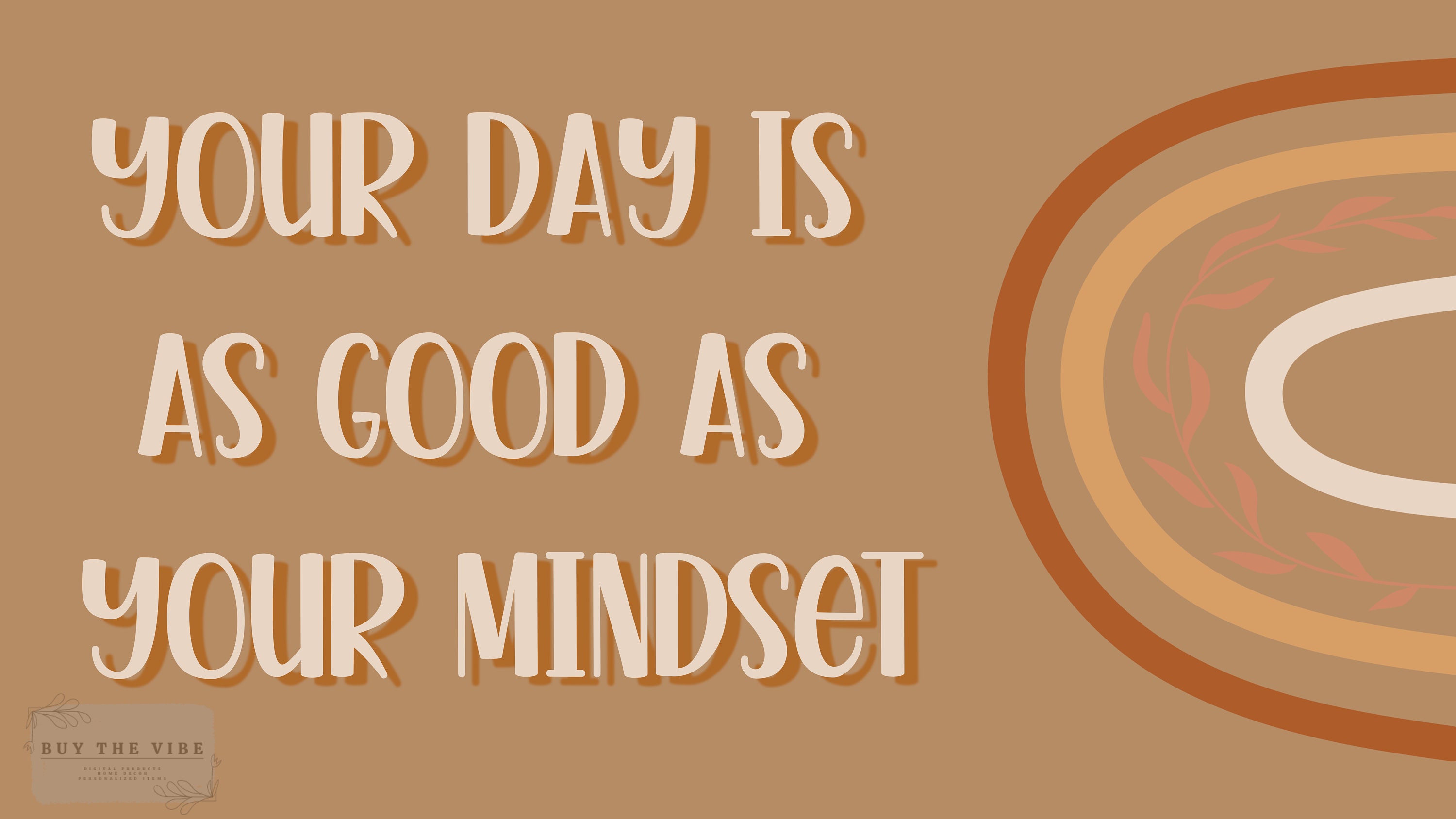 Boho Quote Desktop Wallpaper Background Digital Download Etsy