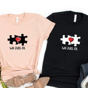Camisetas We Just Fit: Camisetas de pareja a juego para San Valentín