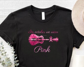 T-shirt Ottobre Rosa Donna - Sensibilizzazione Cancro Al Seno 2025, Nastro Rosa, Cotone Morbido, Taglie S-XXL, Regalo Significativo