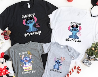Lilo and Stitch Birthday Shirts: Family Matching Party Theme