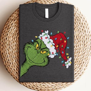 Feeling Extra Grinch Today Shirt, Grinchmas New Year Faux Crochet Yarn Shirt, Christmas Grinch Shirt, Christmas Funny Grinch Christmas Shirt