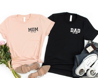 T-shirts personnalisés pour maman et papa pour l'été 2026 : t-shirts grossesse