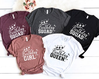 Birthday Squad T-shirts: Personalized Party Group Shirts