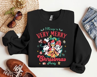 Sudadera de Mickey's Very Merry Christmas Party 2026, regalo de Navidad de Mickey Friends, vacaciones en Disneyland, viaje familiar a juego, Magic Kingdom Christmas