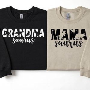 Benutzerdefinierte Mama Oma Saurus Sweatshirt, Dinosaurier Opa Dinosaurier Leben Sweatshirt, Muttertag Hoodie, lustiges Muttertagsgeschenk, Mutter der Jungen Geschenk