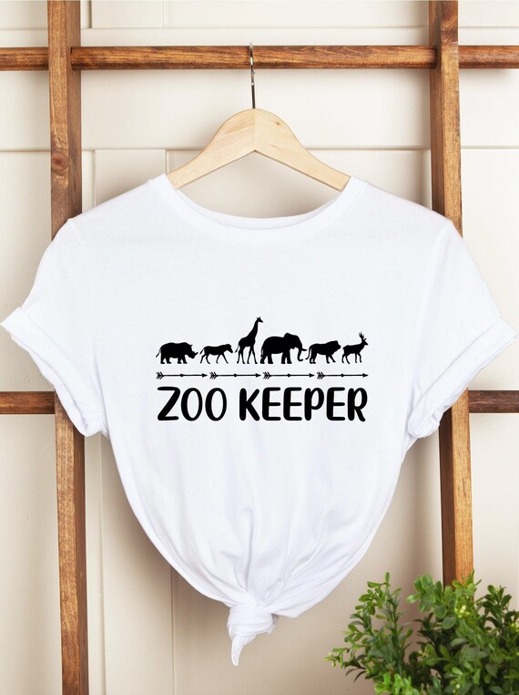 Zookeeper Costume Tshirt Wildlife Animals Giraffe In Pocket Zookeeper Costume Tshirt Wildlife Animals Giraffe In Pocket