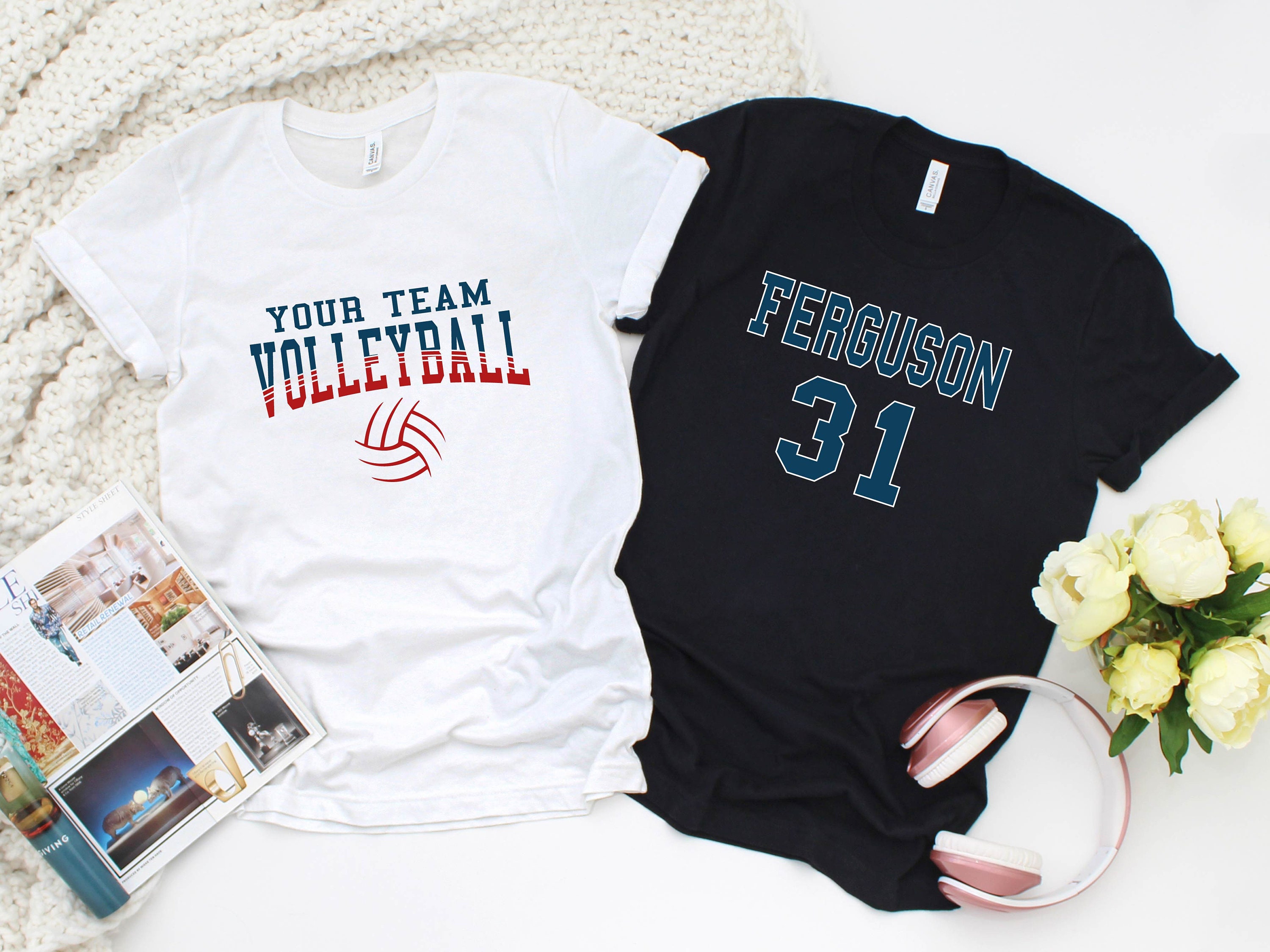 Custom Volleyball Team Shirt: Personalized Front & Back Player Tee
